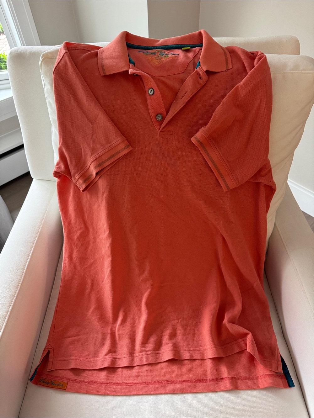 Robert Graham Men's Coral Polo Shirt